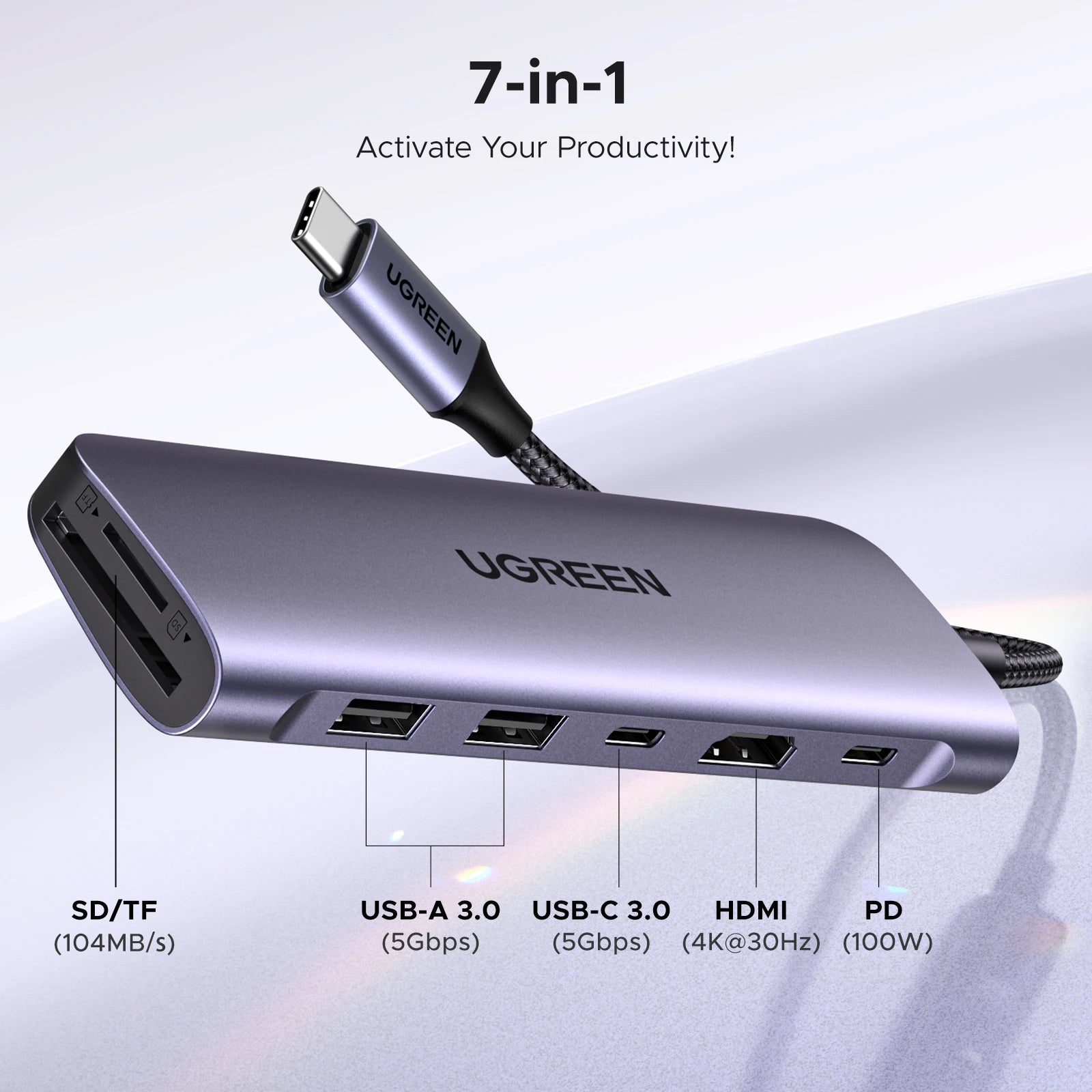 UGREEN Revodok 1071 7-in-1 USB-C Docking Hub