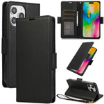 Premium Leather Kickstand Wallet Case with Card Holder for iPhone 16 Series