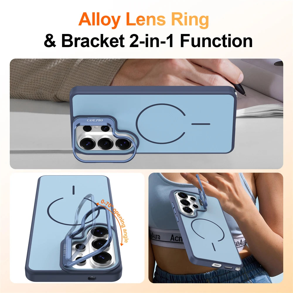 Shockproof Magnetic Case  with Lens Bracket for Samsung Galaxy S26 Series