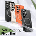 Samsung Galaxy S26 Series Magnetic Case with 360° Rotating Ring Kickstand