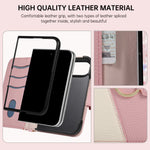 Quilted Leather Crossbody Wallet Case with Detachable Long Strap for iPhone Duo