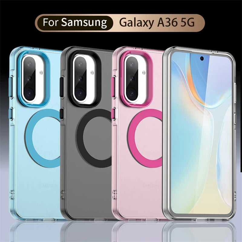 Luxury Frosted Silicone Magnetic Case for Samsung Galaxy A36
