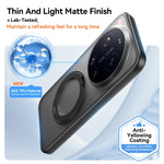 Shockproof Matte Translucent Case with 360° Rotatable Metal Ring Holder for Xiaomi 17 Ultra
