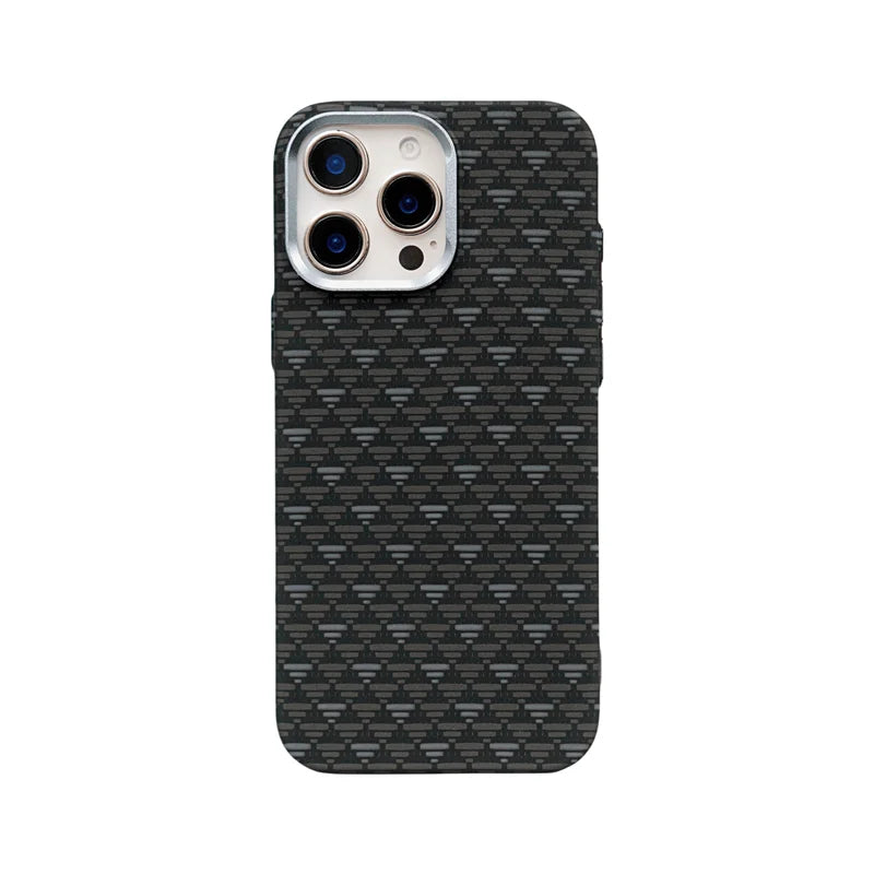 Carbon Fiber Pixel Relief MagSafe Case for iPhone 16 Pro / iPhone 16 Pro Max
