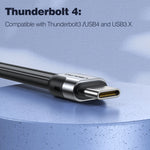 UGOURD Flat USB-C Thunderbolt 4 Cable