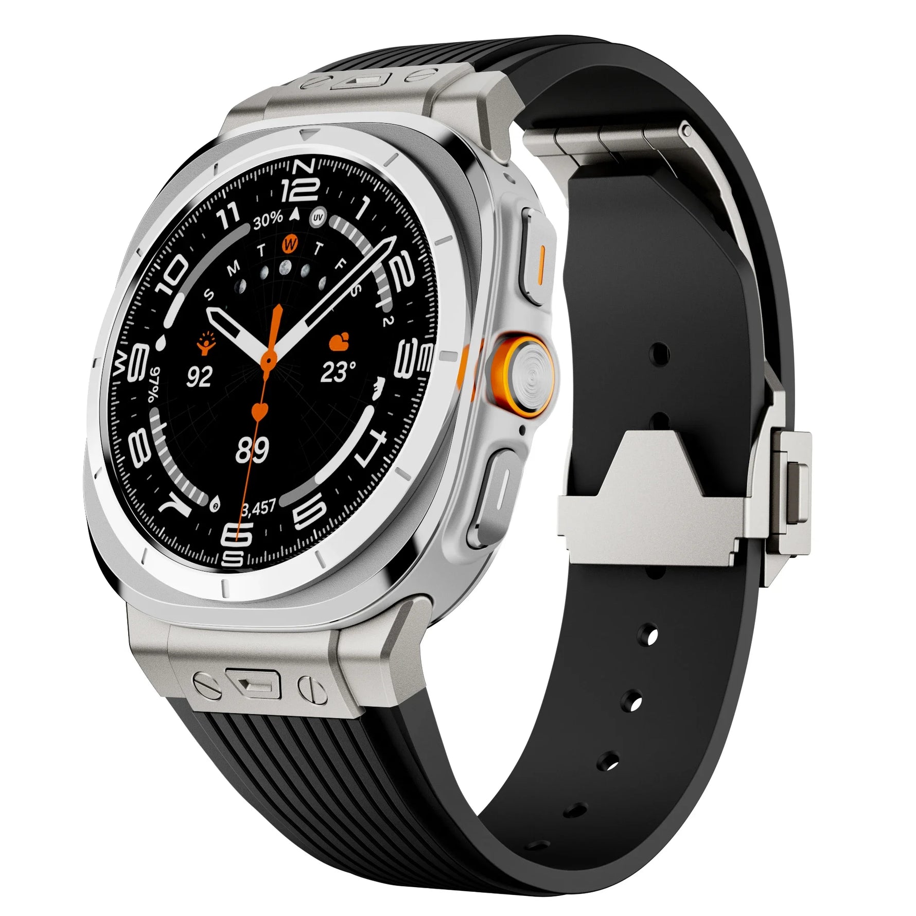 Hybrid Stainless Steel and Silicone Band for Samsung Galaxy Watch Ultra and Samsung Galaxy Watch Ultra (2025)