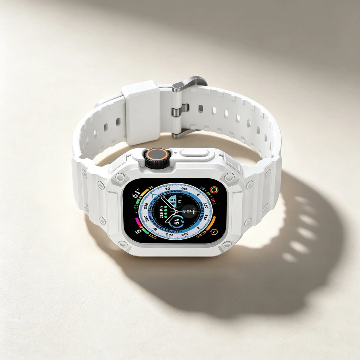 Shockproof TPU Silicone Bumper Case with Strap for Apple Watch Ultra