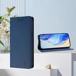 RFID-Blocking Leather Book Cover for OPPO Find X9 / X9 Pro