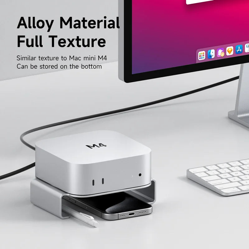 Aluminum Desktop Stand for Mac mini M4/M4 Pro (2024)