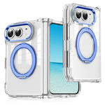 Shockproof Clear MagSafe Case with 360° Rotating Kickstand Ring for iPhone Duo