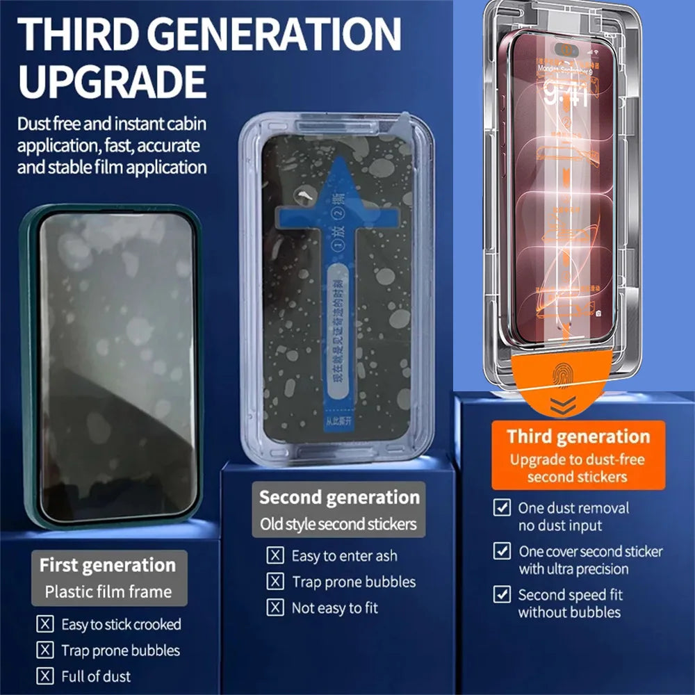 3-Pack Dust-Free Screen Protector with Auto-Removal System for iPhone 18 Series