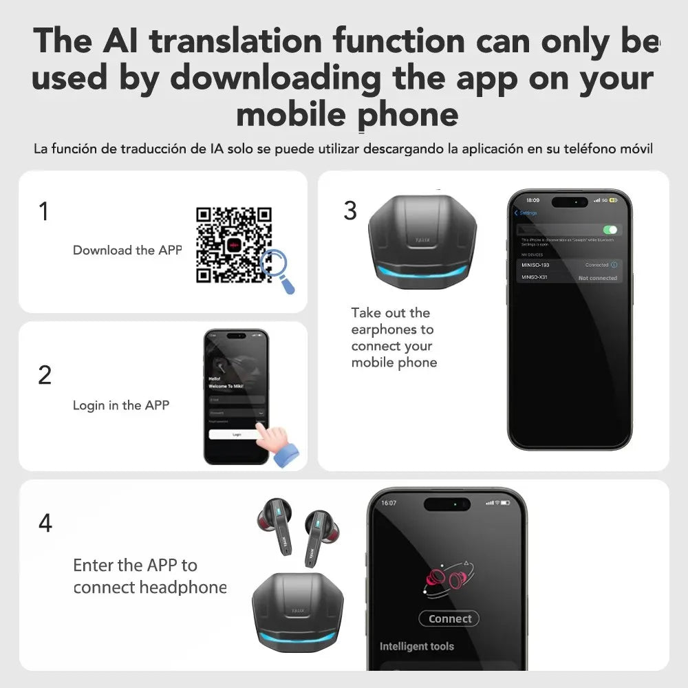 Lenovo TALIX TA12 AI Translator Wireless Earbuds