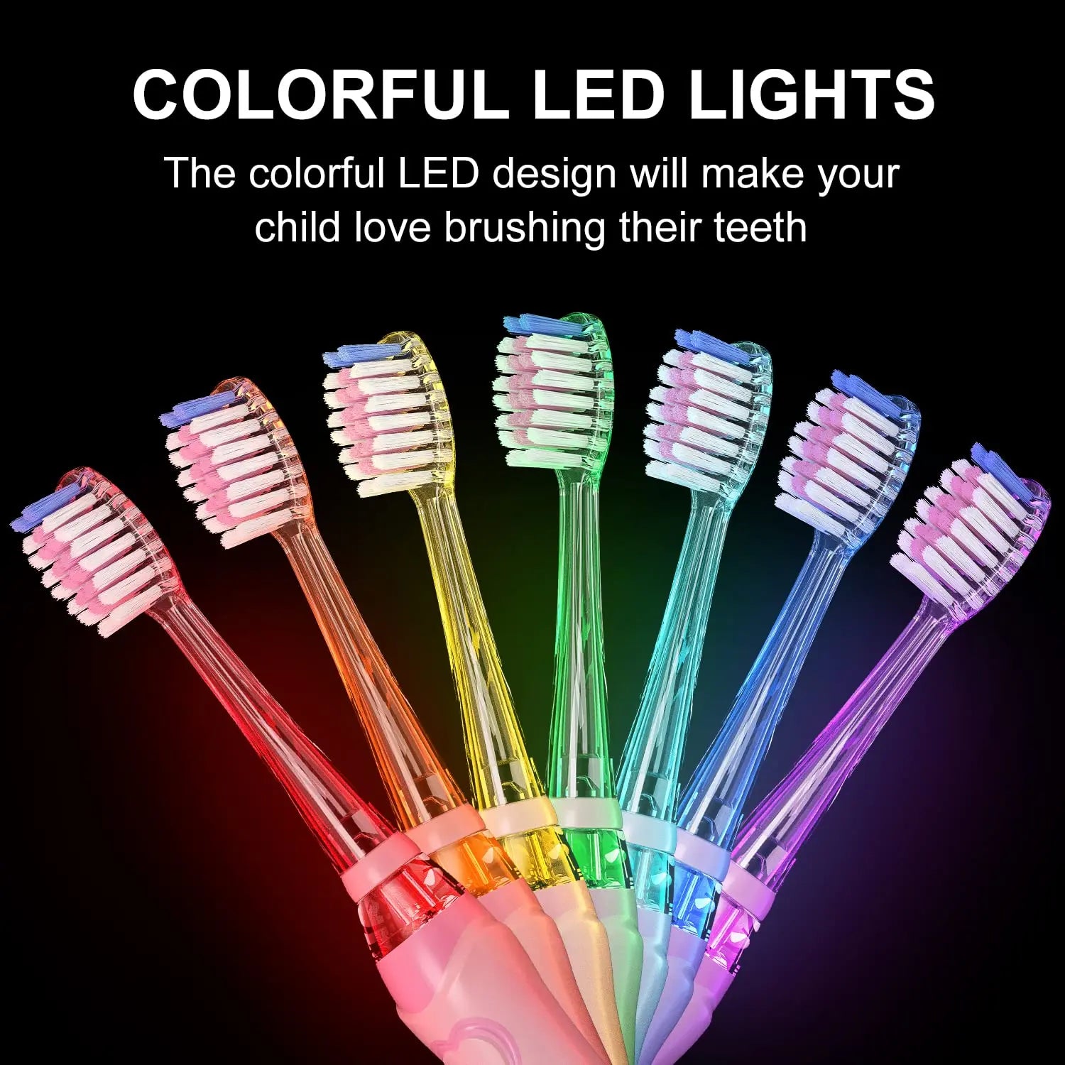 SEAGO Kids Electric Toothbrush & 12 Replacement Heads