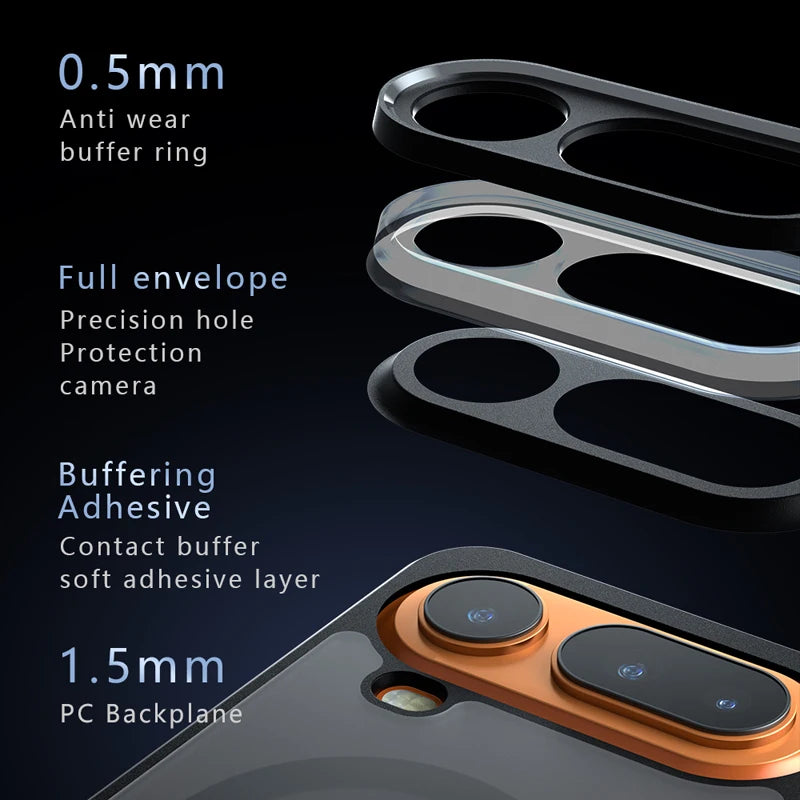 Slim Magnetic Matte Translucent Case for Honor Magic 8 Pro Air