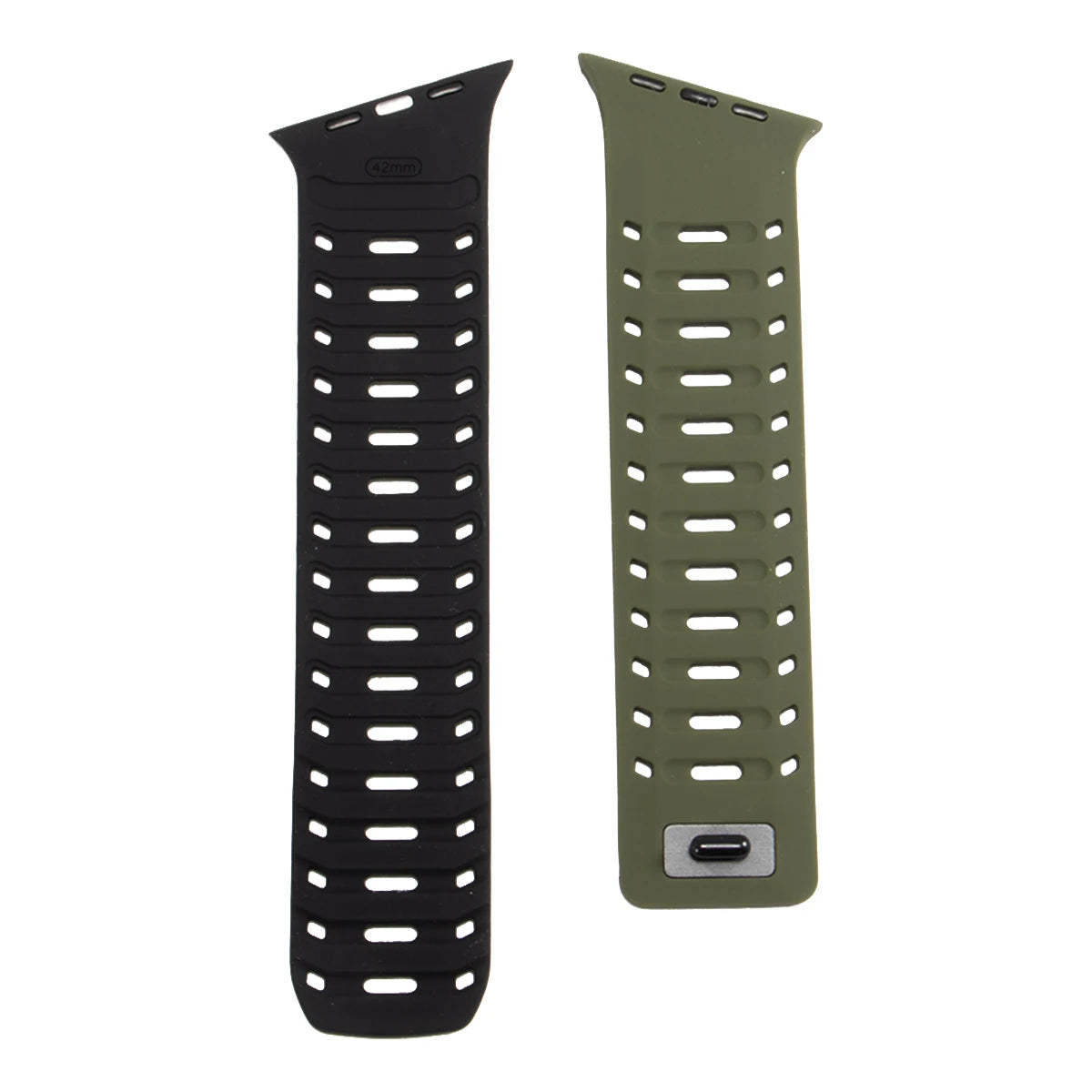 Perforated Silicone Magnetic Band with One-Hand Fastening for Apple Watch