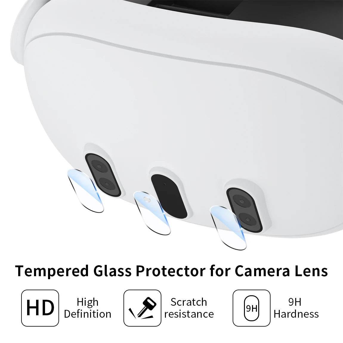 2-Pack Scratch-Resistant Lens Cover for Meta Quest 3 Camera