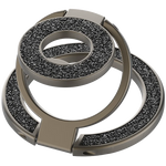 Universal Magnetic Phone Grip and Kickstand with Double-Sided Ring