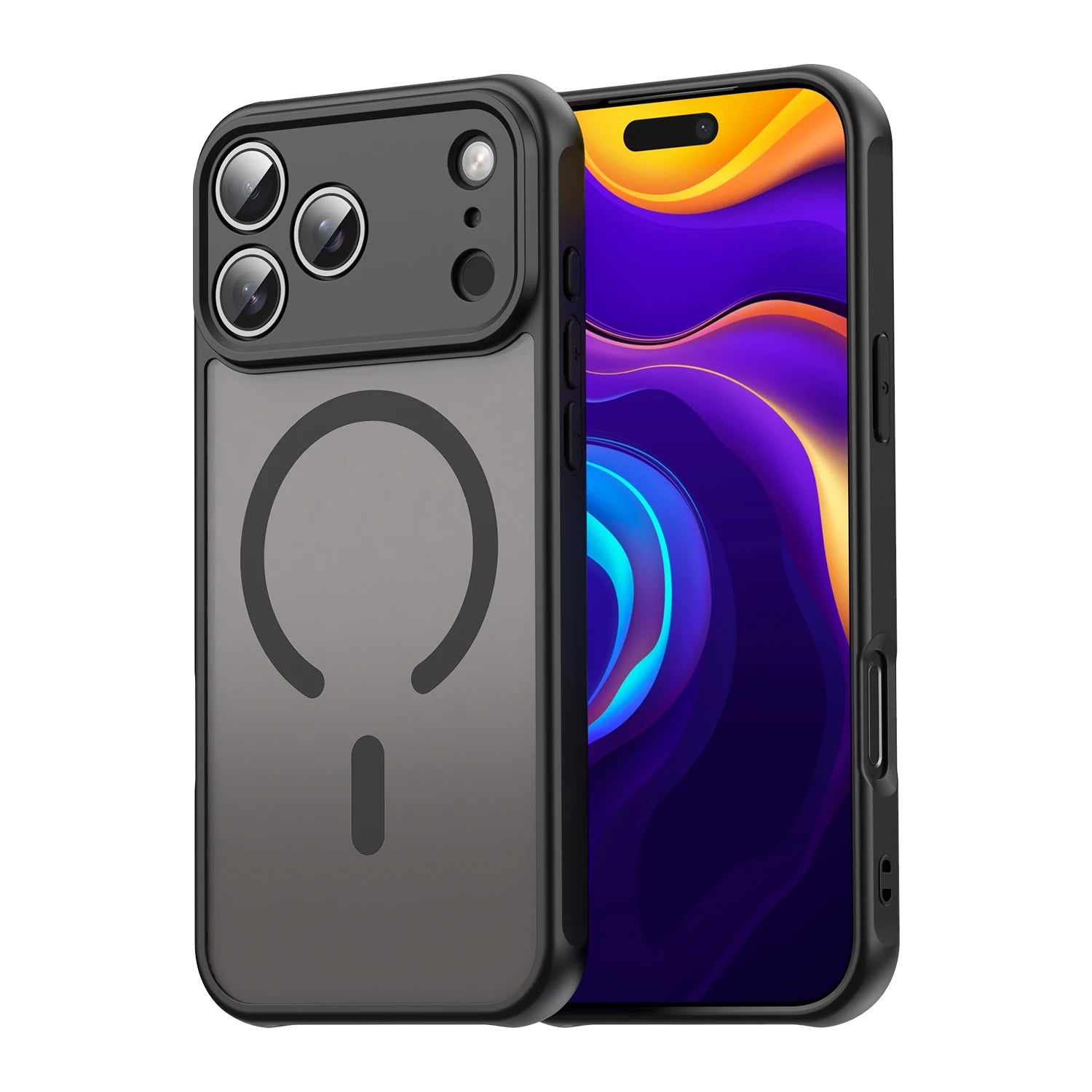 Durable Translucent Frosted MagSafe Case with TPU & Hard Plastic Back for iPhone 17 Series