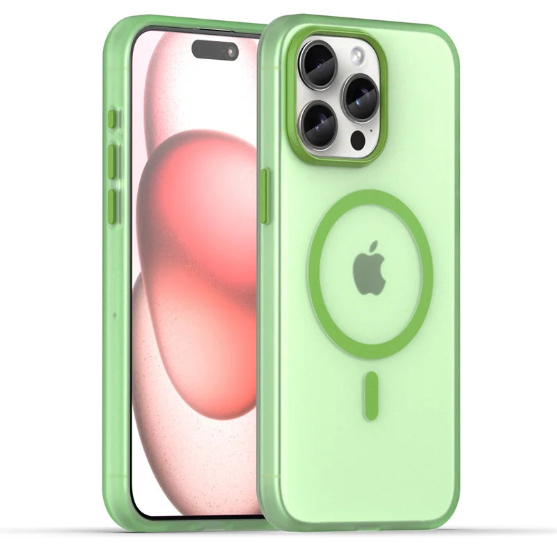 Shockproof Translucent Matte MagSafe Case for iPhone 16 Series