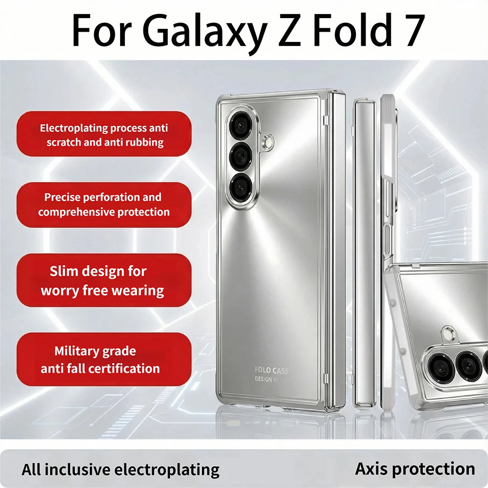 Samsung Galaxy Z Fold 7 Transparent TPU Case with Screen Protector
