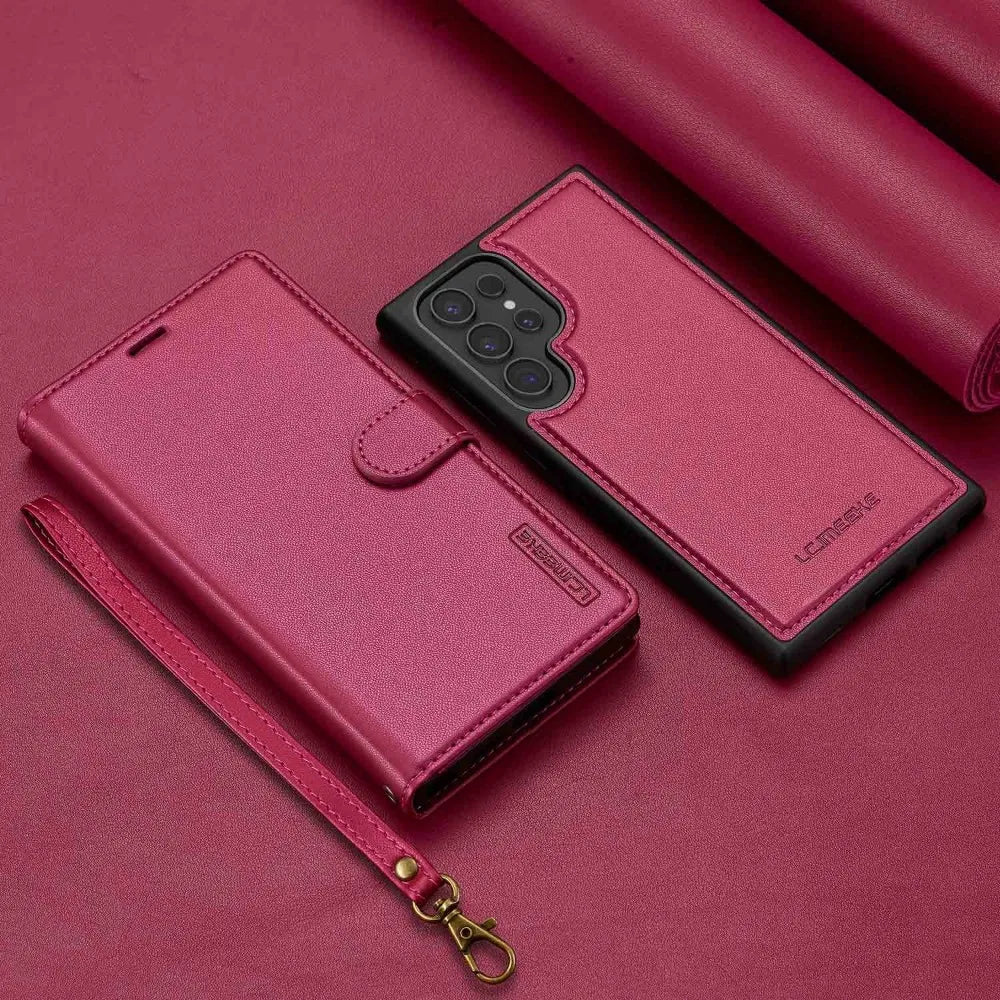 Leather Case with Detachable Wallet for Samsung Galaxy S24 Series