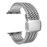 Magnetic Clasp Braided Mesh Band with Adjustable Sizing for Apple Watch