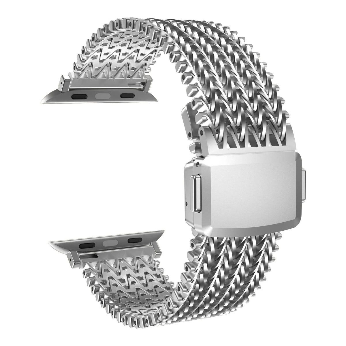 Magnetic Clasp Braided Mesh Band with Adjustable Sizing for Apple Watch