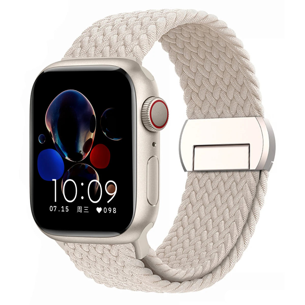 Stretchable Braided Solo Loop with Magnetic Closure for Apple Watch