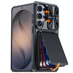 Luxury Executive Wallet Case with Privacy Camera Slide for Samsung Galaxy S26 Ultra