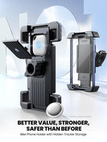 Bike Phone Holder With Hidden Tracker Storage