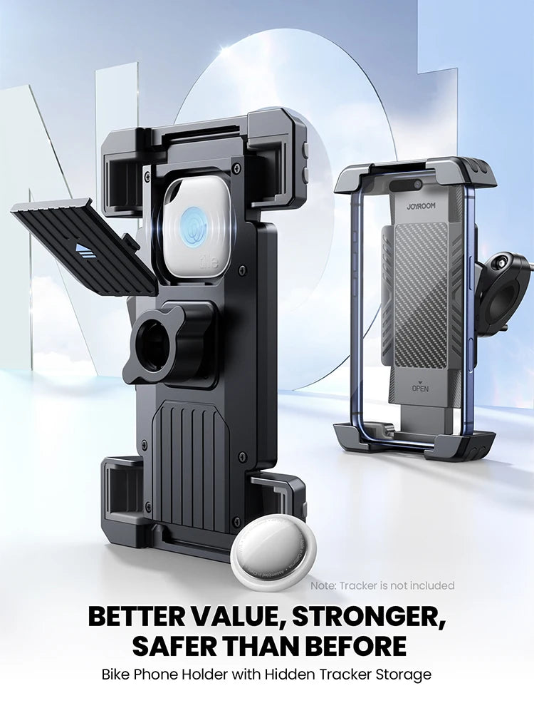 Bike Phone Holder With Hidden Tracker Storage