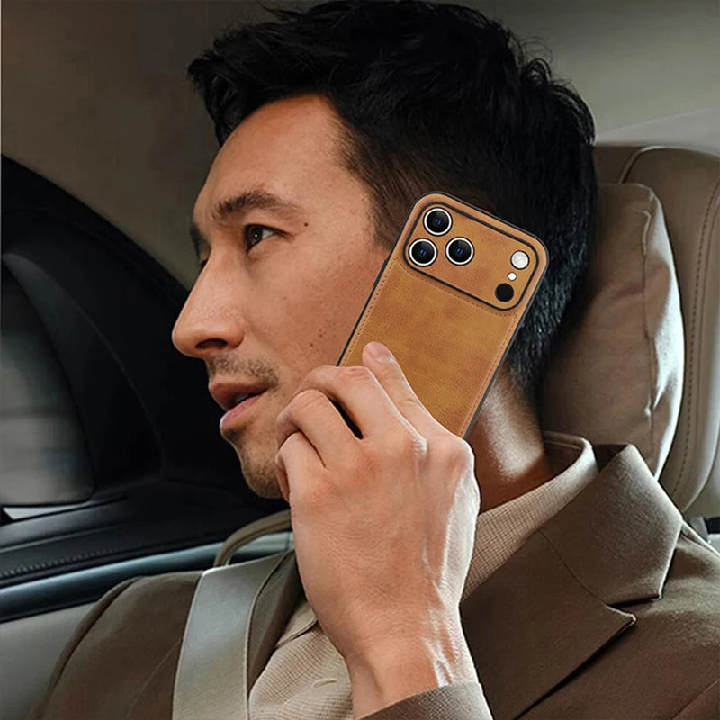 Classic Leather Texture Shockproof Case for iPhone 17 Series