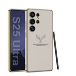 Premium Moose Pattern Leather Case with Soft Edge for Samsung Galaxy S25 Ultra