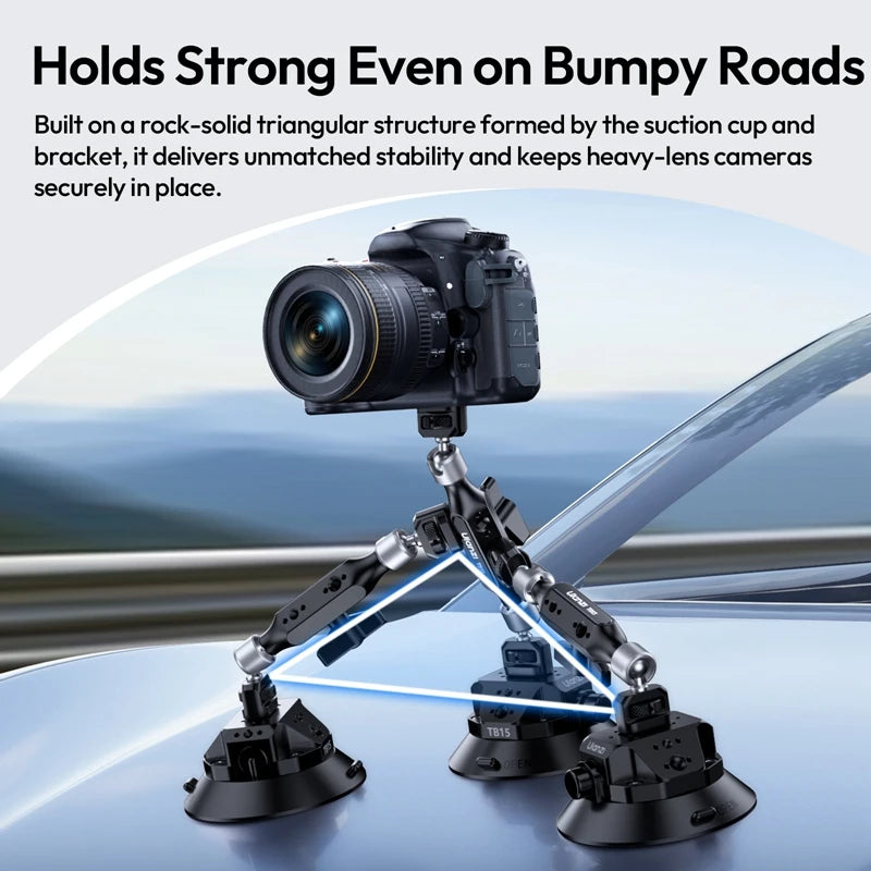 Ulanzi TB15 Suction Cup Mount with Double-Ended Magic Arm