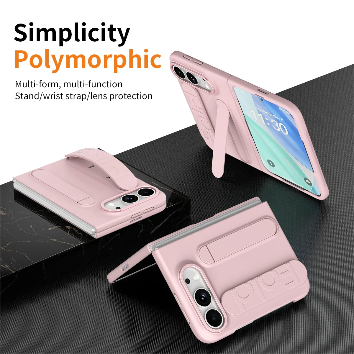 Soft-Touch Silicone Kickstand Case with Integrated Finger Ring Strap for iPhone Duo