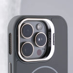 Matte Silicone MagSafe Case with Alloy Lens Kickstand for iPhone 16 Series