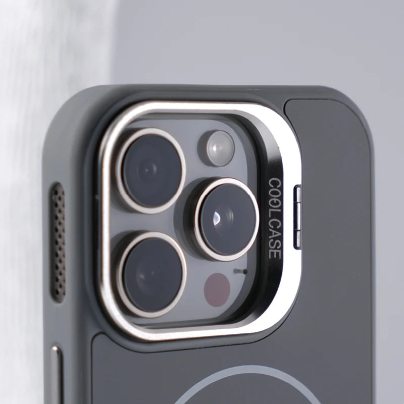 Matte Silicone MagSafe Case with Alloy Lens Protector for iPhone 15 Series