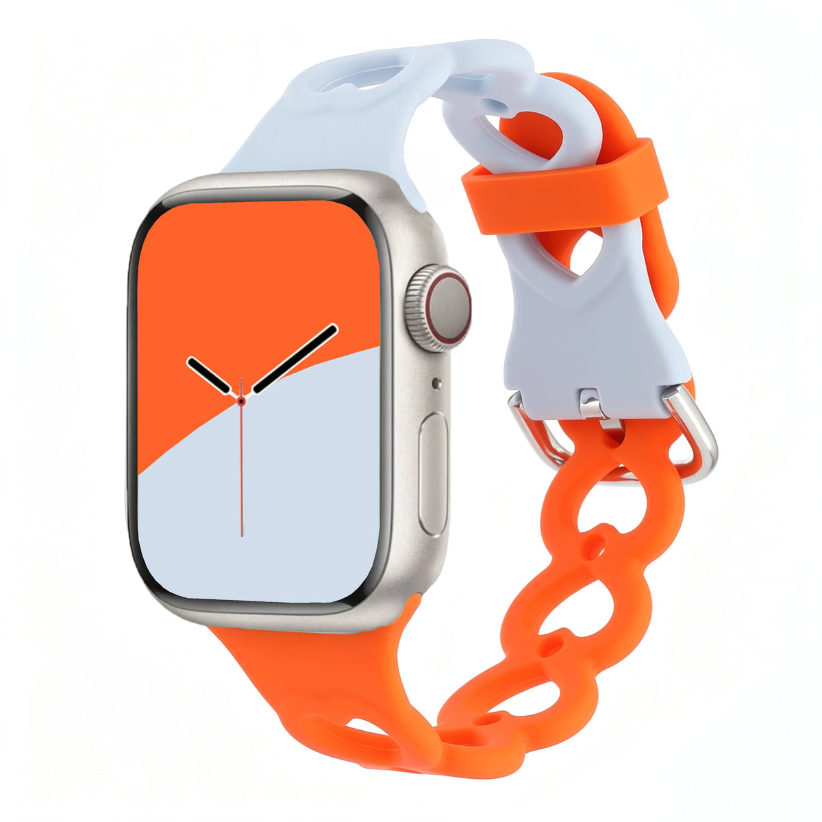 Breathable Perforated Silicone Band with Pin Buckle for Apple Watch