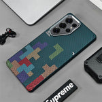 Carbon Fiber Magnetic Case with Metal Lens Cover for Samsung Galaxy S25 Ultra