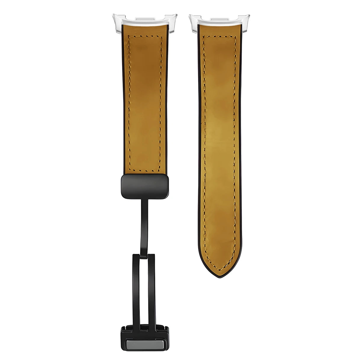 Hybrid Leather Silicone Bracelet for Samsung Galaxy Watch 8 / Galaxy Watch 8 Classic