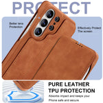 Samsung Galaxy S26 Series Leather Wallet Case with Kickstand