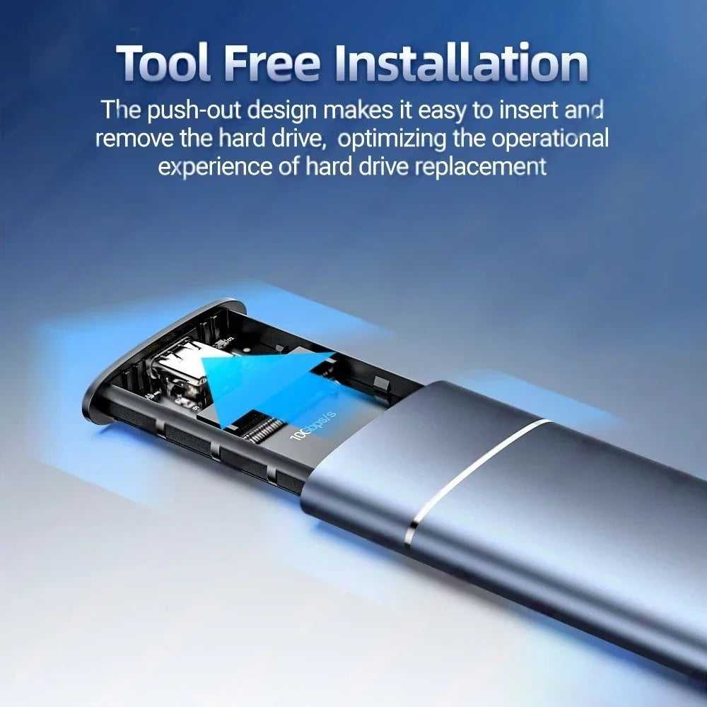 KEBIDUMEI Tool-Free M.2 SSD External Enclosure USB 3.2