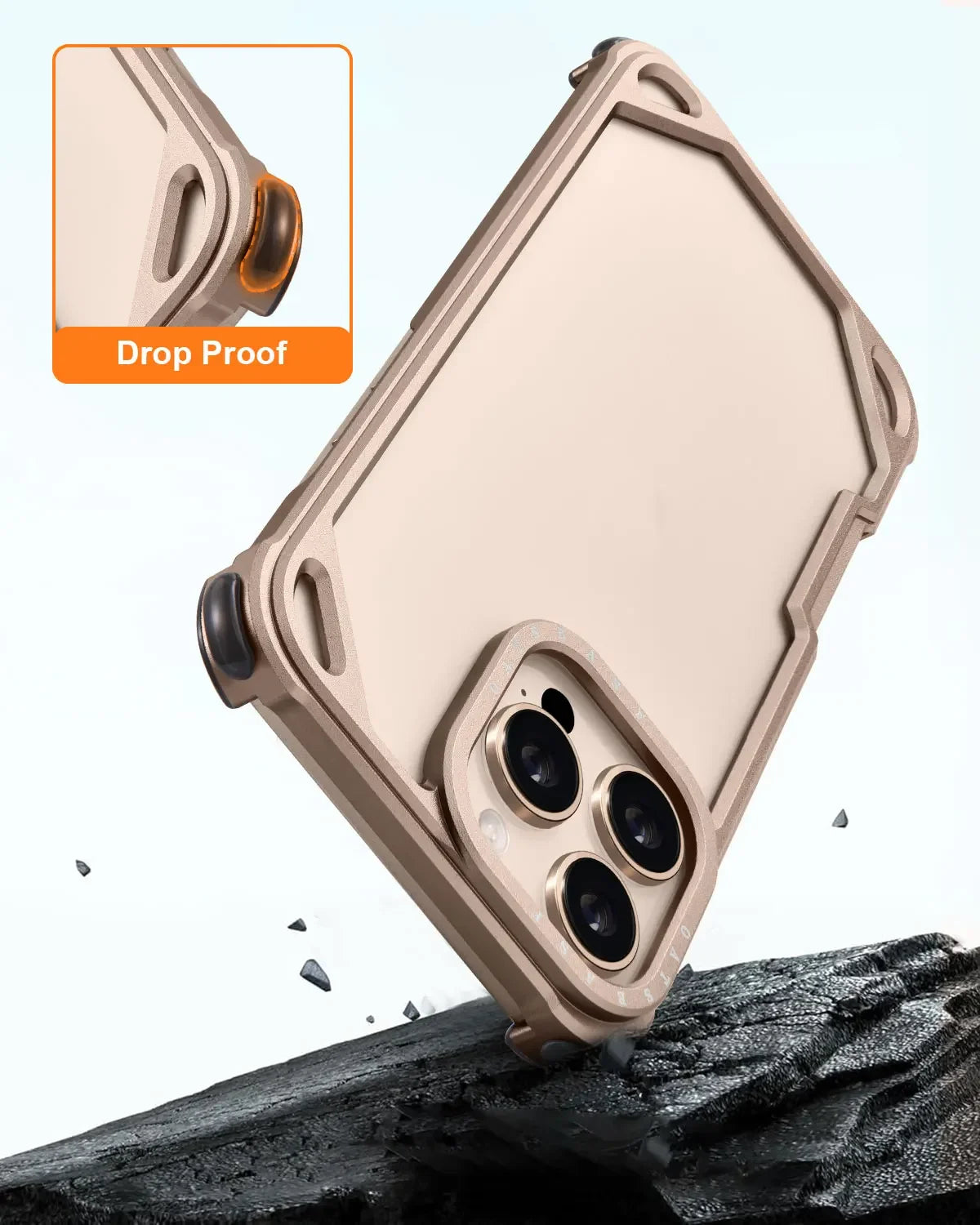 Ultra-Thin Aluminum Alloy Shockproof Metal Frameless Case for iPhone 16 Pro and iPhone 16 Pro Max
