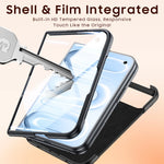 Microfiber Leather Foldable Case with Integrated HD Screen Protector for iPhone Duo