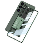 Hard PC Transparent Case with Camera Protection and Kickstand for Samsung Galaxy S25 Ultra
