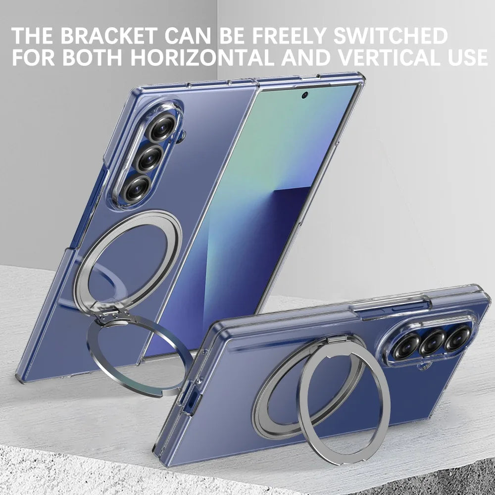 Samsung Galaxy Z Fold 6 Magnetic Protective Case with Rotating Ring