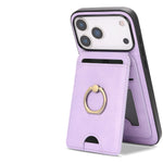MagSafe Compatible Leather Case with Removable Vertical Card Slot for iPhone 17 Series