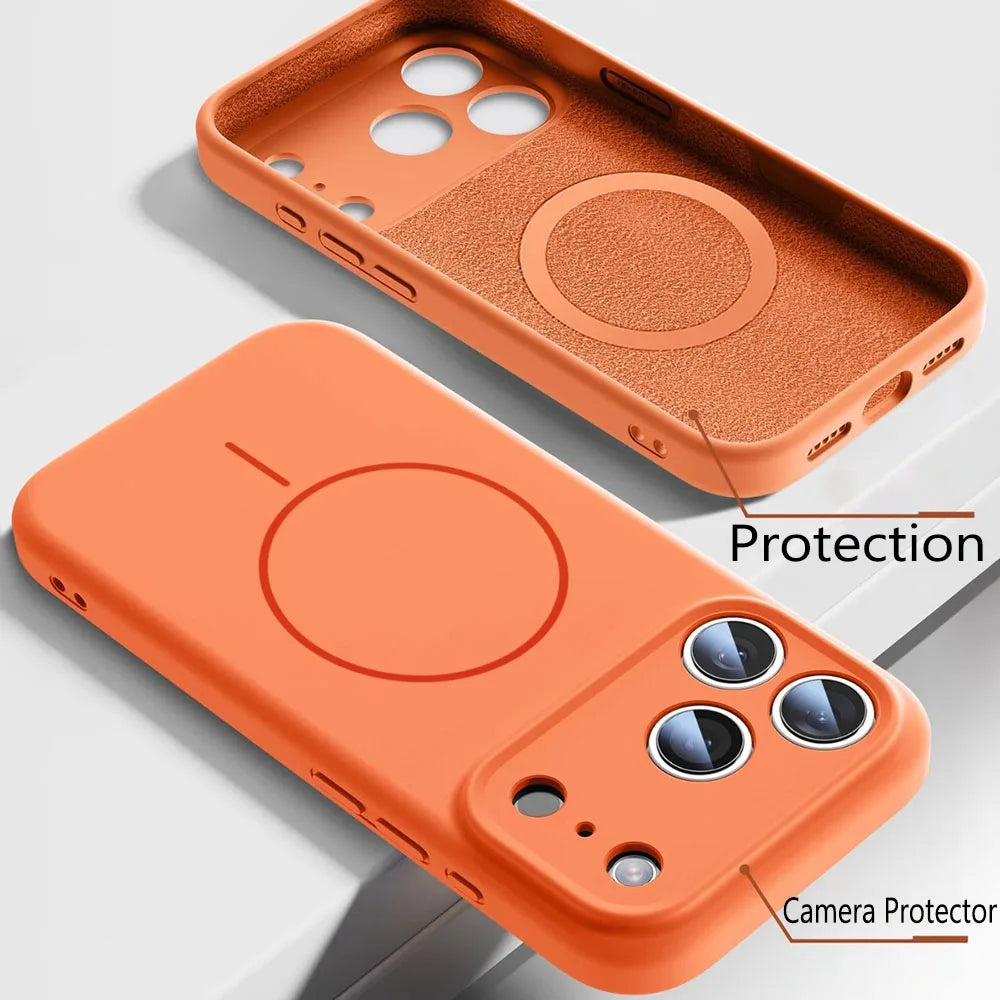 Soft-Touch Liquid Silicone MagSafe Case for iPhone 17 Series