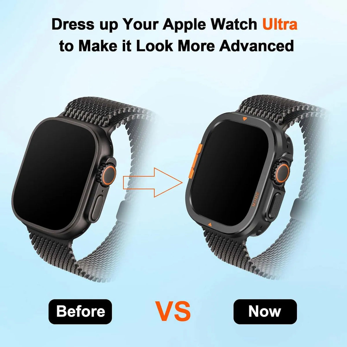 Hard Metal Bumper Case with Textured Mesh Grips for Apple Watch