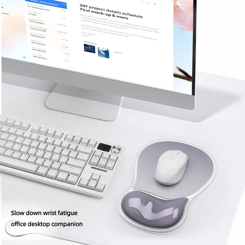 Transparent Silicone Ergonomic Mouse Pad Wrist Rest